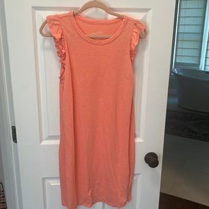 Universal Thread Coral Ruffle Sleeve Dress